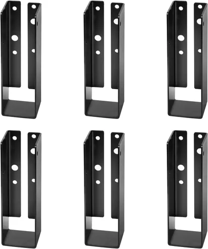 GBGS Paquete de 6 ganchos ocultos de vigas de 2 x 6, calibre 14 (0.079 pulgadas), soporte de viga de brida oculta para viguetas de piso y techo
