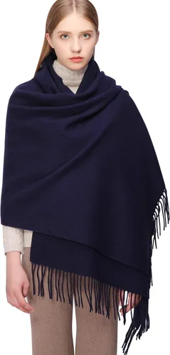 Miniatura 13 de RIIQIICHY Bufanda 100% de lana, chales y envolturas de pashmina para mujer, cachemira cálida para invierno, bufandas suaves más gruesas