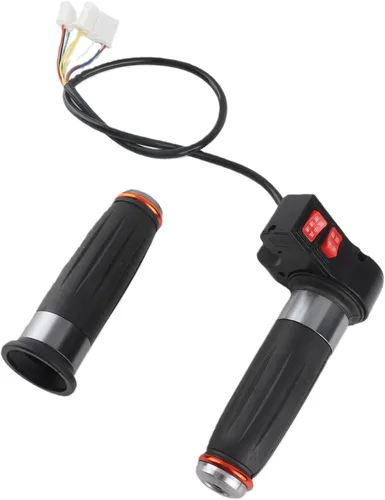 Miniatura 6 de Acelerador de agarre de acelerador de velocidad de 3 velocidades, par de empuñaduras de acelerador de bicicleta eléctrica, mango universal