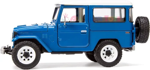 Miniatura 3 de All Star Toys Exclusivo Toyota Land Cruiser FJ40 Royal Blue con ruedas todoterreno personalizadas 1/24 modelo fundido a presión por Motormax 79323
