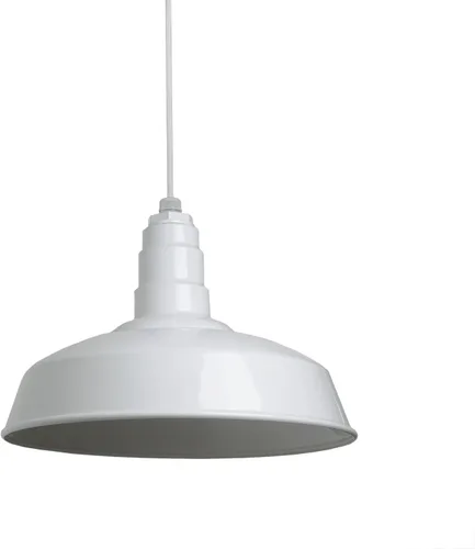 Miniatura 50 de Steel Lighting Co. Carson Barn Light Colgante montado en el techo Cúpula de 16 pulgadas Cable negro Luz de acero de estilo industrial