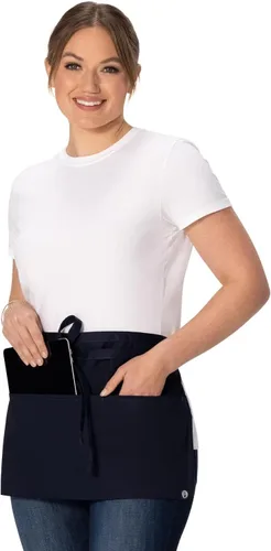 Miniatura 15 de Chef Works Delantal de camarera unisex Negro (paquete de 2)