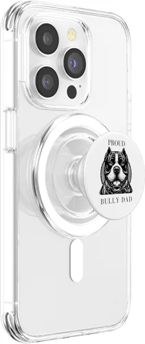 Miniatura 3 de Bully Dad American Bully XL Pitbull Terrier Dog Support PopSockets MagSafe PopGrip para iPhone