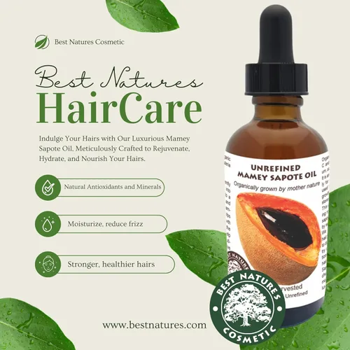 Miniatura 7 de Best Nature's Cosmetics Mamey Sapote Oil Organic - revitaliza la piel seca y el cabello con un control profundo de la humedad y el encrespamiento.