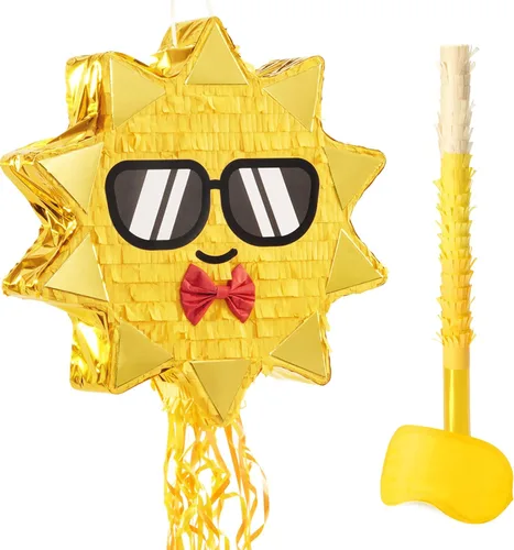 Miniatura 120 de WERNNSAI - Piñata de sirena plegable, piñata de cumpleaños con flecos que incluye cuerda para jalar, venda y bate. Decoraciones
