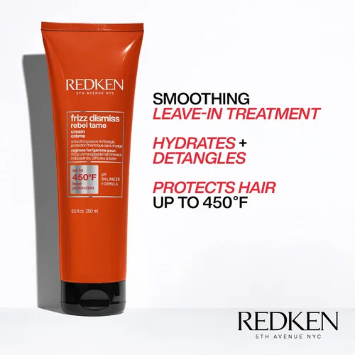 Miniatura 4 de Redken Frizz Dismiss Champú, acondicionador y tratamiento Rebel Tame Set para cabello encrespado - Suaviza el cabello y maneja el encrespamiento