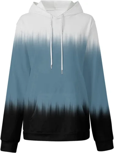 Miniatura 29 de Ceboyel Sudaderas de gran tamaño para mujer, teñido anudado, manga larga, sudaderas con capucha, ajuste holgado, ropa de moda para adolescentes