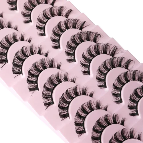 Miniatura 13 de Wispy Lashes Pestañas postizas de aspecto natural con pegamento de pestañas, kit de pestañas de ojo de gato, extensión de pestañas con pegamento