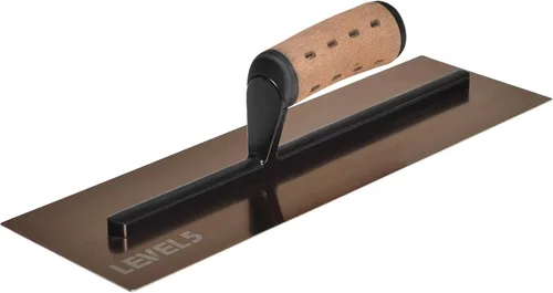 LEVEL5 Paleta curvada para paneles de yeso de 14 x 4.75 pulgadas de 0.028 in | Acero inoxidable triple endurecido, mango de alto impacto | Cartón de