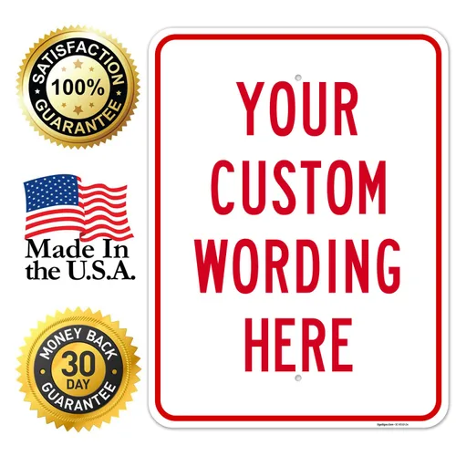 Miniatura 8 de Letrero personalizado, letreros metálicos personalizados para oficina, negocio, lugar de trabajo, oficina, hogar, Airbnb, entrega con letreros
