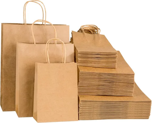 Miniatura 9 de 80 bolsas de papel blanco con asas a granel, de 16 x 6 x 12 pulgadas, bolsas de regalo grandes, bolsas de papel de estraza a granel para boutiques