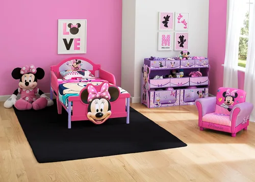 Miniatura 4 de Delta Children - Cama infantil de niños pequeños con cabecero 3D, modelo Minnie Mouse de Disney