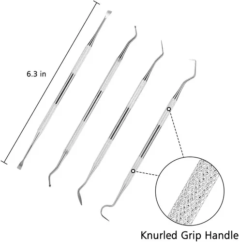 Miniatura 5 de Accmor Kit universal de herramientas de limpieza de pistola, incluye 3 cepillos de cerdas de nailon de latón de doble punta y 4 púas de limpieza