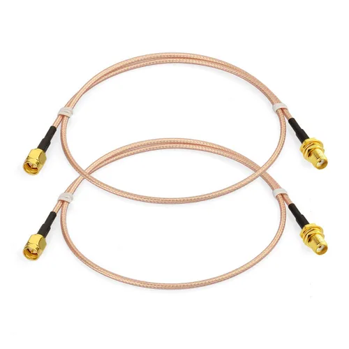 Miniatura 10 de BINGFU Cable de extensión de antena SMA macho RG316 para montaje en mamparo hembra de 3.3 ft, 3 pies, paquete de 2 unidades compatible con 4G LTE