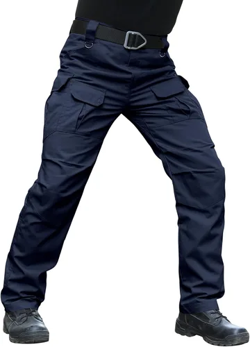 Miniatura 9 de Hiwise Pantalones tácticos elásticos para hombre, resistentes al agua, pantalones cargo Ripstop, ligeros para exteriores, pantalones de senderismo