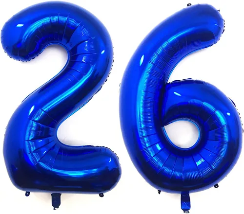 Miniatura 18 de Globos gigantes de 40 pulgadas, color azul marino, gigantes, gigantes, gigantes, enormes de aluminio de 12 o 21, globos digitales de número de Azul