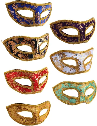 Miniatura 2 de Youthful 14 máscaras retro unisex, máscaras de media cara, máscaras para fiesta, máscaras venecianas vintage, máscaras de baile de graduación