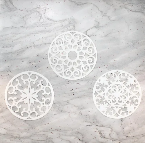 Miniatura 5 de GASARÉ, Salvamanteles de silicona extra grandes, gruesos, de 10 pulgadas para platos calientes, ollas y sartenes, almohadillas calientes para Blanco