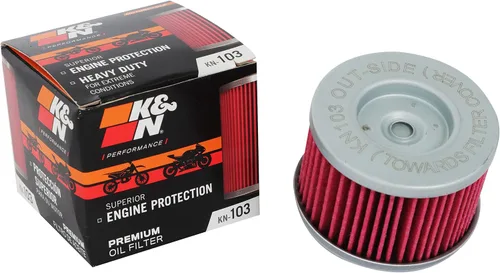 K&N Filtro de aceite para motocicleta: Alto rendimiento, Premium, diseñado para ser utilizado con aceites sintéticos o convencionales: se adapta a