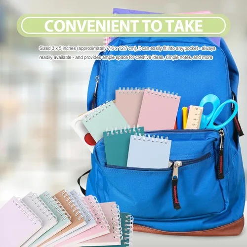 Miniatura 5 de Ddaowanx Cuadernos pequeños, bloc de notas en espiral de bolsillo de 3 x 5 pulgadas con páginas a rayas, el pequeño cuaderno perfecto para Lindos