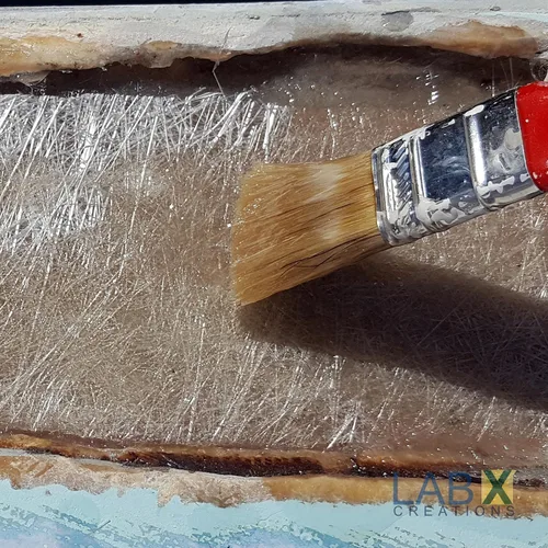 Miniatura 8 de FIBERLAM Plus 1-10G Resina de poliéster 1-10 galones +endurecedor MEKP; revestimiento de baja viscosidad para laminado de estera/biaxial/tela