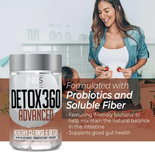 Miniatura 6 de FitLife Brands Nutrition Detox 360 Advanced - Limpieza y desintoxicación con probióticos y fibra para apoyar la salud y el bienestar intestinal