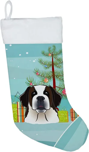 Miniatura 26 de Caroline's Treasures BB1590CS Árbol de Navidad y Alaskan Malamute Calcetines de Navidad para colgar en la chimenea, decoración de fiesta de Navidad