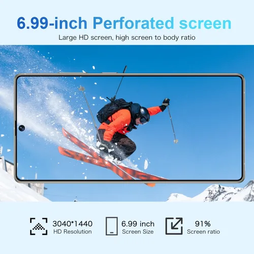 Miniatura 2 de Fadnou I25 Ultra - Teléfono celular desbloqueado, bolígrafo integrado, batería para teléfono inteligente de 7000 mAh, pantalla HD de 6.99 pulgadas