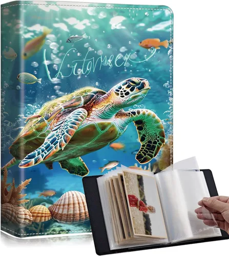 Miniatura 52 de Lindos álbumes de fotos de 4x6 pulgadas con 60 bolsillos y capacidad para 120 fotos con fuerte banda elástica, libres de ácido, a prueba de humedad
