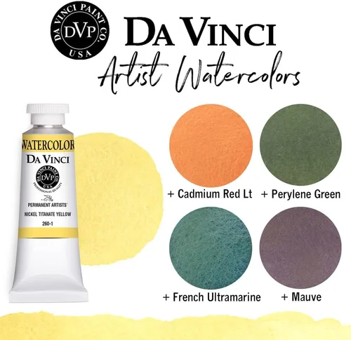 Miniatura 95 de DA VINCI PAINTS Pintura Acuarela Profesional para Artistas, Alizarin Crimson (Quinacridone), 37ml Índigo