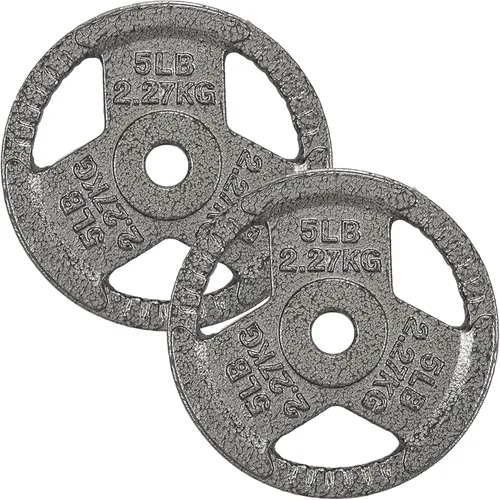Miniatura 8 de Placa de pesas estándar de hierro fundido de 1 pulgada para entrenamiento de fuerza y levantamiento de pesas, varios pesos disponibles