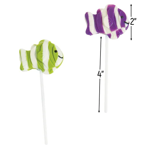 Miniatura 2 de Fun Express Chupones de pez payaso – Decorado a mano (12 paletas envueltas individualmente) Grandes recuerdos de dulces para fiesta en el mar