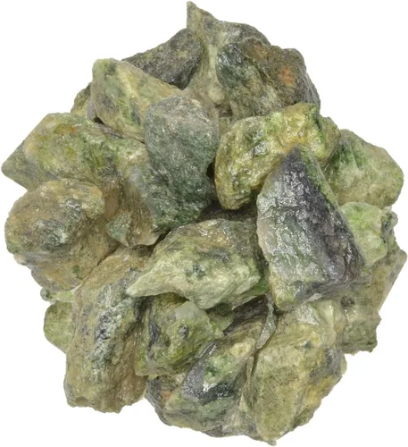 1 libra de piedras en bruto de diópsido verdes de África, rocas crudas perfectas para pulir, pulir lapidario, reiki, curación de cristales y
