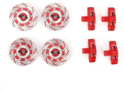 Disco de freno RC, rotor de disco de freno de rueda, cubo de unidad de disco anti freno apto para Unlimited Desert Racer UDR 1/7 RC Car (rojo) Udr