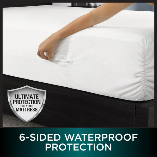 Miniatura 4 de Protect-A-Bed AllerZip - Funda de colchón con cremallera, tamaño King, a prueba de chinches y ácaros del polvo, protector de colchón de seis caras
