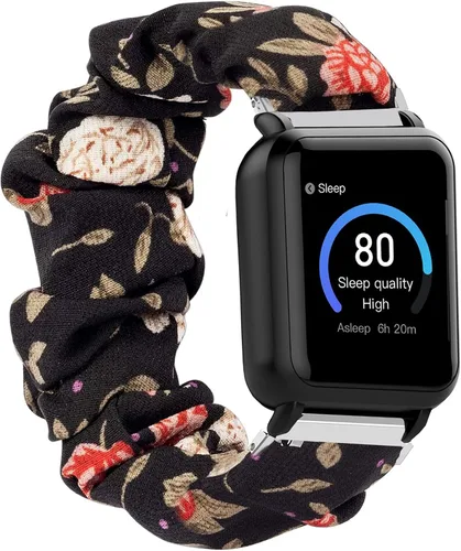 Miniatura 8 de Lamshaw Compatible con 3Plus Vibe Plus Band, banda elástica de tela elástica para mujer, lindas correas de repuesto compatibles con 3Plus Vibe
