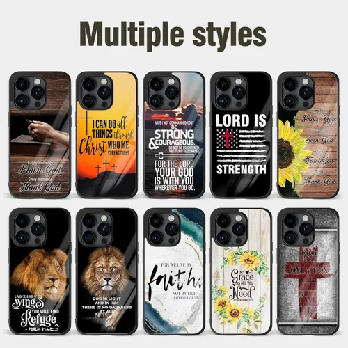 Miniatura 5 de Fundas de teléfono con versículos de Biblias cristianas para mujeres y niñas, aplicables para iPhone 11, 12, 13, 14, 15, 16, 17 Pro Max Plus Mini X