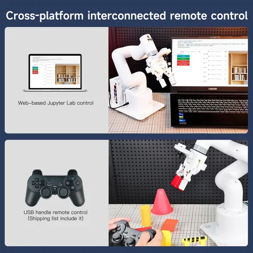 Miniatura 7 de Yahboom Jetson Nano - Brazo robot colaborativo de 4 GB ROS programable OpenCV para ingenieros mecánicos, 7Dof con pinza adaptativa