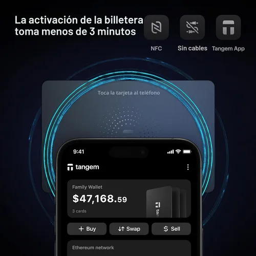 Miniatura 2 de TANGEM Paquete de 2 Carteras - Cartera Segura para Criptomonedas - Almacenamiento en Frío Confiable para Bitcoin, Ethereum, NFT y Más Monedas