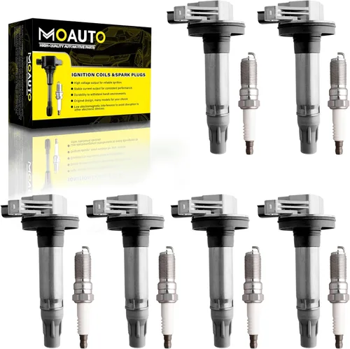 Miniatura 16 de Juego de 4 bobinas de encendido 06J905110G y 4 bujías de iridio compatibles con Volkswagen Audi Beetle Golf Jetta 1.8L 2.0L L4