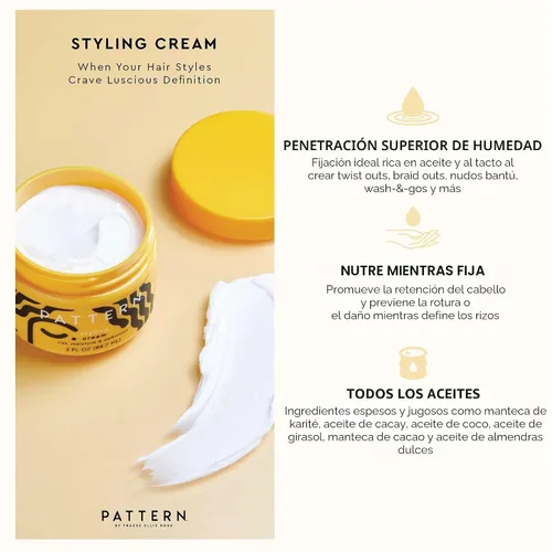 Miniatura 4 de Crema de peinado PATTERN Beauty de Tracee Ellis Ross 15 fl oz - Sujeción y definición para cabello rizado 3b-4c