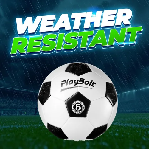 Miniatura 8 de PlayBolt Soccer Ball Size 5 with Pump - Black & White Training Practice & Match Ball for Kids, Youth and Adults (Pack of 1 or 4)
