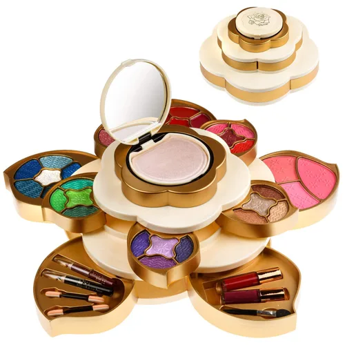 CoralBeau Kit de Maquillaje Todo en Uno para Adolescentes y Mujeres - Set de Maquillaje Floral para Niñas de 10-12 - Sombras de Ojos Pigmentadas,
