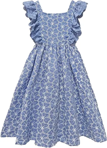Kids Toddler Baby Girls Spring Summer Print Ruffle Sleeveless Soft Princess Dress Flower Girl Dresses Infant