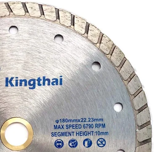 Miniatura 2 de Kingthai Hoja de diamante de borde Turbo de 4 pulgadas para piedra de mampostería de hormigón, eje de 7/8 "-5/8