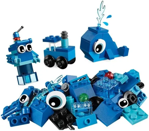 Miniatura 2 de LEGO Classic Creative Blue Bricks 11006 - Juego de iniciación de juguetes de construcción para niños con ladrillos azules para inspirar el juego