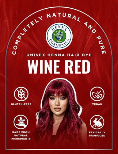 Miniatura 4 de Tinte natural de henna para el cabello, 100% polvo de henna puro para el crecimiento del cabello orgánico (rojo vino, 14.11 oz + 1.76 oz gratis)