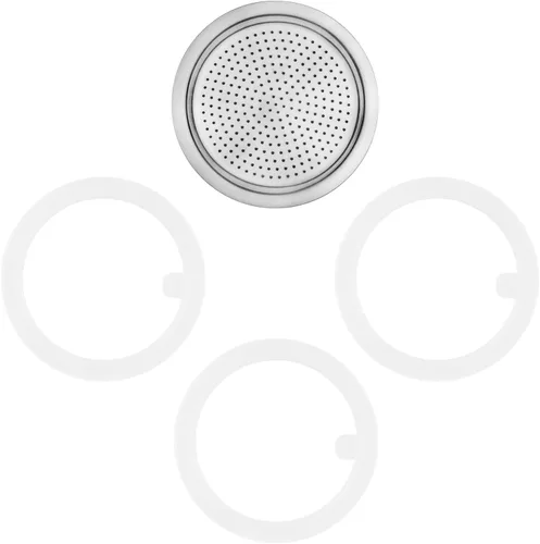 Miniatura 9 de wedrink 1 filtro y 3 sellos de silicona de repuesto para cafetera de aluminio Moka Pot y estufa Espresso (6 tazas)