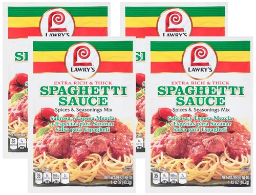 Miniatura 8 de Lawry's Mezcla de especias y condimentos de salsa de espagueti extra rica y gruesa, 1.42 onzas (paquete de 12)