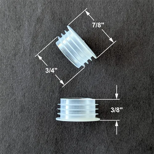 Miniatura 4 de Tapón de plástico de repuesto para saleros y pimenteros, macetas, botellas, tubos, etc. 3/4 pulgadas (tapa pequeña, 2 piezas), color blanco